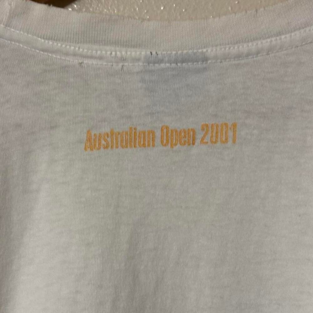 Vintage Nike 2001 Australian Open White Graphic Tennis T-Shirt Size Men’s L - Picture 4 of 5